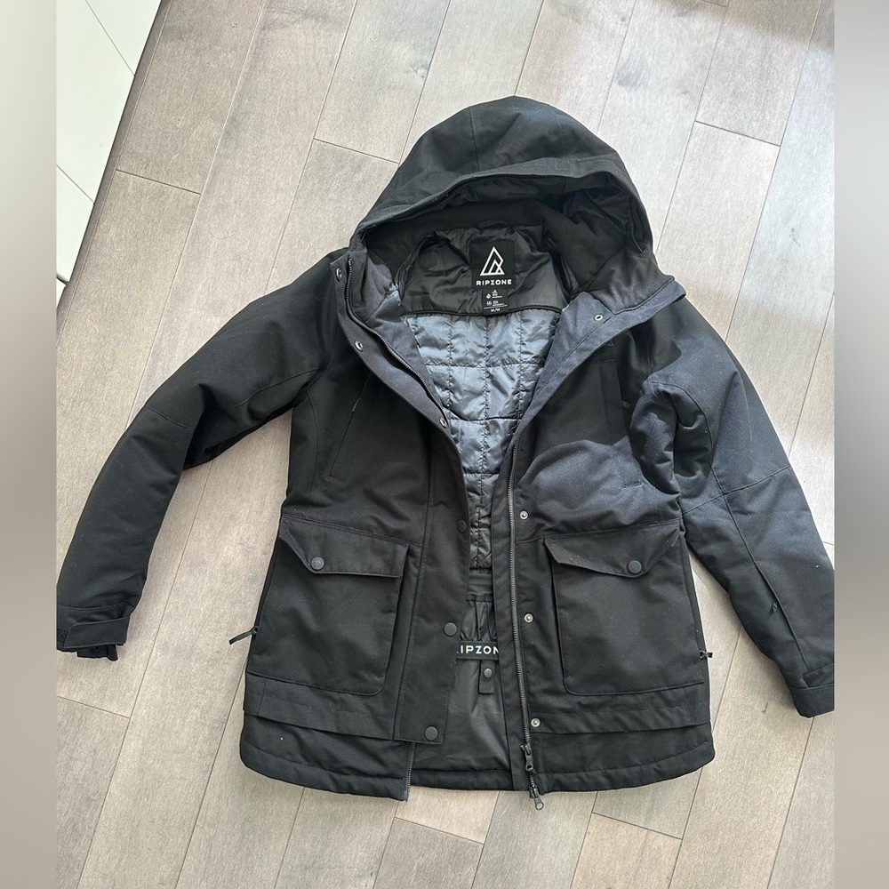 Ripzone Women's Black Ski Jacket with Hood
